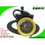 Corded Mining Cap Lamp USB Charger Yellow / Green Head Bezel 10000lux Brightness for sale