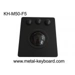 50mm Black Panel Mount Trackball High Sensitivity PS/2 / USB Interface OEM/ODM Avaliable for sale