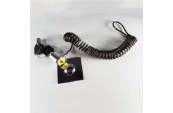 China Universal Hardware Adhesive 5m Security Plate Coiled Cable Lock for Tablet supplier