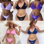 Three Point Large Size Ladies Swimwear Rhinestone Butterfly Va Va Voom Plus Swimming Suits for sale