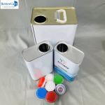1 Liter Rectangular Empty Tin Cans With Plastic Cap 500ML Round Metal Contianer for sale