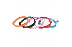 China PP Small Dog Adjustable Collar Printed Foot Print With Bell Patch supplier