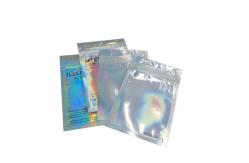 China Resealable Holographic Printing Laser Film Bag k Pouch For Cosmetic Sample supplier