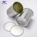800gsm 1000gsm Tall Tin Cans Tall SGS Round Tin Containers With Plastic Cap for sale