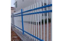 China TLSW Blue White Picket Wrought Iron Fence Panels Rustproof supplier