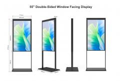China Restaurant 55 FHD 2500nit/700nit Ultra Bright Floorstanding Window LCD Digital Signage supplier
