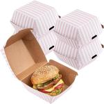Custom Logo Printing Disposable Kraft Paper Fast Food Box for Customized White Cardboard Food Grade Packaging for sale