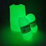150D 2mm Glow Dark Yarn green Glow In The Dark Knitting Wool for sale