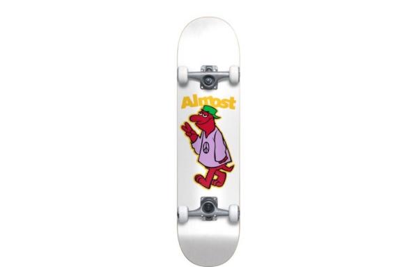 Almost Skateboards Peace Out White Mini Complete Skateboard First Push