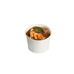 Disposable White kraft Paper Soup Cup Bowl Drink PE Coated Recyclable Biodegradable Paper Bowls for sale
