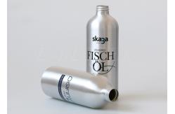 China Empty Silver Aluminum Cosmetic Bottle With Lotion Pump 500ml Recycled supplier