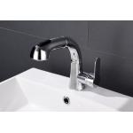 Simple Pull Out Rotary Hot Cold Bathroom Basin Faucet