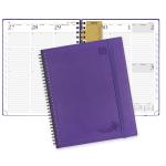 100GSM Paper Large Academic Planner Purple Softcover Wirebound for sale