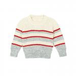 Winter Kids Cotton Hand Knitted Lounge Chunky Striped Sweaters Tight Leggings 2PCS