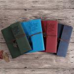 6 Ring Binding Travel Journal Notebook Maple Leaf Embossed Logo With Retro Pendent