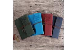 China 6 Ring Binding Travel Journal Notebook Maple Leaf Embossed Logo With Retro Pendent supplier