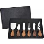 Stainless Steel Wood Handle Cheese Knives 4 - 6 Pieces customized Logo for sale