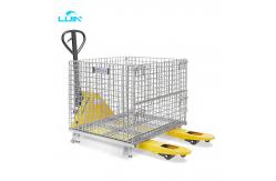 China Warehouse Storage Foldable Collapsible Stacking Wire Mesh Storage Cage supplier