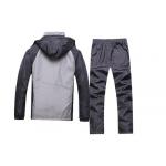 Durable Grey Sports Team Uniforms Elastic Ribbed Waistline With Detachable Hat