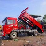 Dongfeng Flat Bed Truck With Cargo Box , Self Unloading Self Discharge Truck