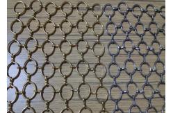 China Gold Fireproof Chainmail Ring Mesh Curtain 3.8mm-50mm Aperture supplier
