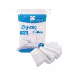 Pure 100% Cotton Fabric Zig Zag Cotton Wool Degreased And Bleached