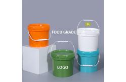 China Heavy Duty PP 5 Gallon Transparent Bucket White Pail Reinforced Foodsafe supplier