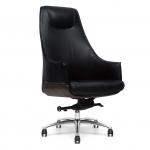 Adjustable Black Leather Revolving Chair Modern Executive Chair Moded Foam for sale