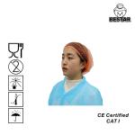 Non Woven Disposable Nonwoven Cap SPP Polypropylene Clip Cap  Crimped for sale