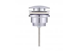 China Unslotted Bathroom Sink Drain Click Clack Chrome Bathroom Sink Pop Up Drain supplier