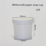 12oz 16oz 320gsm White Kraft Paper Eco Takeaway Containers for sale