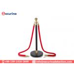 Stainless Steel Crowd Control Stanchions And Ropes Airport Pole Stanchion Velvet Rope Barrier for sale