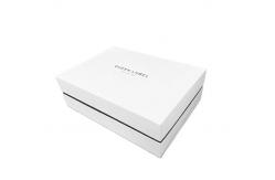 China Rigid Cardboard Packaging White Box Removable Lid Gift Boxes White Shipping Boxes supplier
