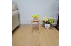 China 44cm Height Round Rubber Wood Practical Stool Stackable supplier