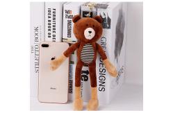 China Brown Mini Plush Bears , Super Soft Fabric Sewing Mini Plush Keychain supplier