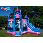 Waterproof Inflatable Bounce House Princess Frozen Carriage Bouncy Castle With Slide for sale