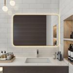 Damp Proof Led Lighted Mirror High Visibility Smart With Touch Control for sale