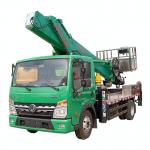 Hot-sale China Dongfeng New Diesel 33 m  Aerial Work Platform Self-Propelled Telescopic Booms Bucket Truck for sale