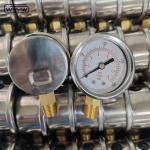 Stainless Steel 50mm Glycerine Filled Liquid Filled Pressure Gauge with Bottom Mount 14Bar/200Psi for sale