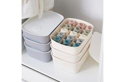 China White 10 Grid Socks And Underwear Storage Compartment Box Foldable supplier