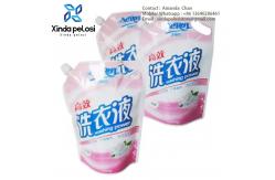 China Custom Logo Plastic Packaging Stand Up Resealable Liquid Plastic Pouches With Gravure Printing supplier