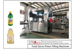 China Lemon Jam Auto Piston Filling Machine Servo Motor Driving With Heated Hopper supplier