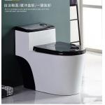 Siphon Flushing Sanitary Ware Toilet White Black Classic Style for sale