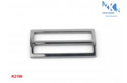 China Curved Double Loop Metal Slide Buckle 50mm Inner Size Polished Rustproof supplier