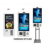 Touch Screen Self Ordering Kiosk Checkout Payment Terminal For Restaurant Supermarket for sale