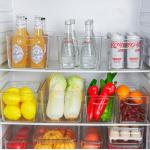 BPA Free Clear Plastic Fridge Storage Boxes Bins 6pcs