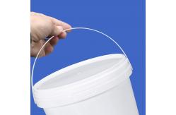 China Logo Printing Food Grade White Plastic Buckets and Customizable supplier