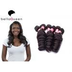 Natural Black Loose Wave 6A Remy Hair , Unprocessed Human Hair Weaving for sale