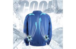 China PSE Air Conditioned Work Suit Construction Aircon Clothes Navy Blue supplier