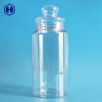 Transparent Leak Proof Plastic Jars 1180ML 40OZ With 211   EOE POE Lid for sale